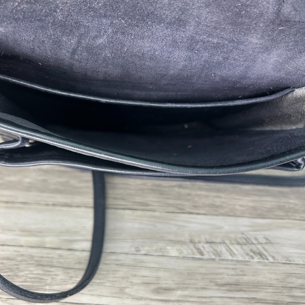Vintage Coach Station Bag Crossbody Purse Satchel Black Leather 90s - Picture 13 of 14